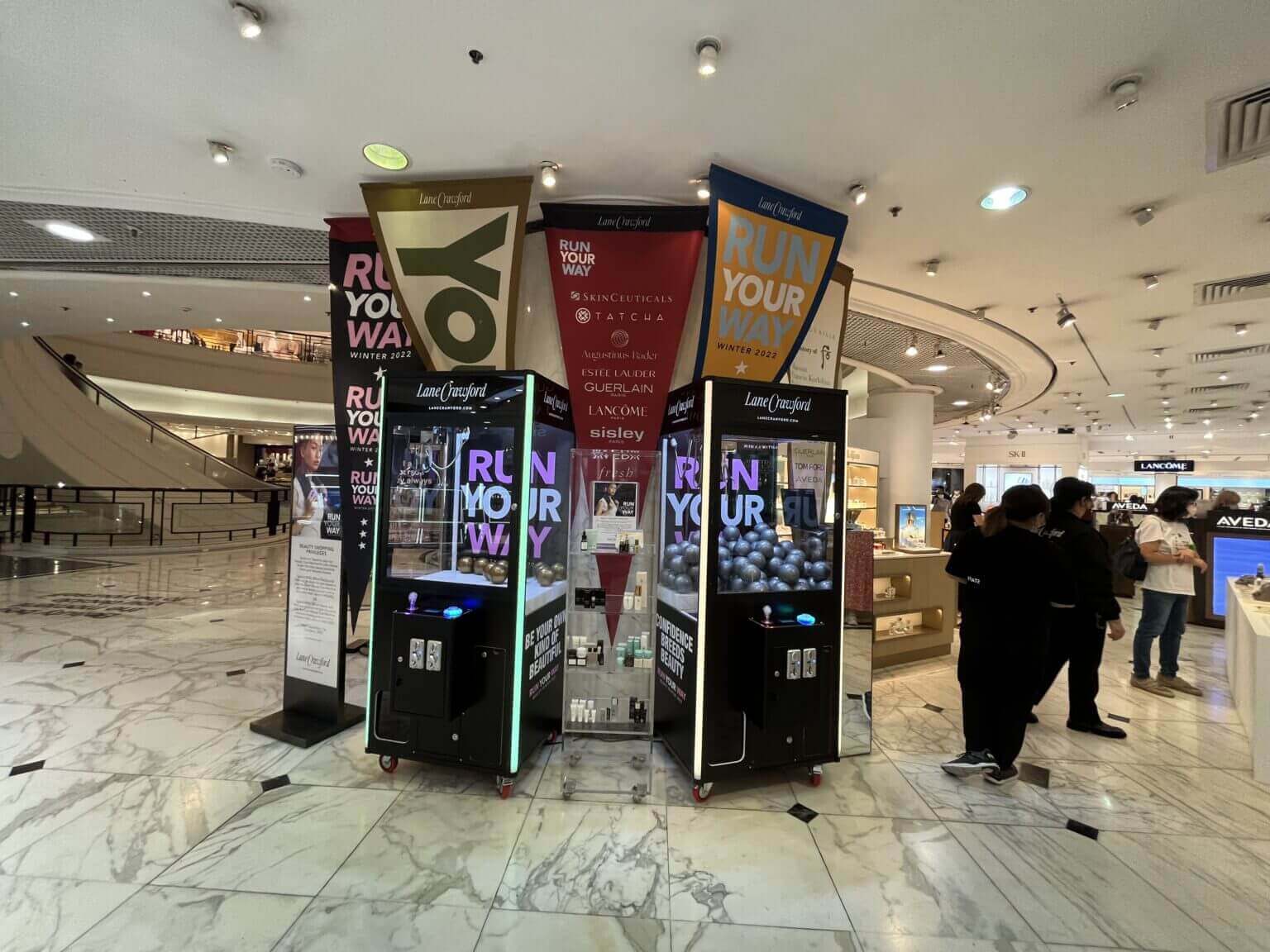 Claw machine at a corporate event