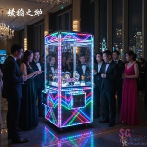 glass led claw machine